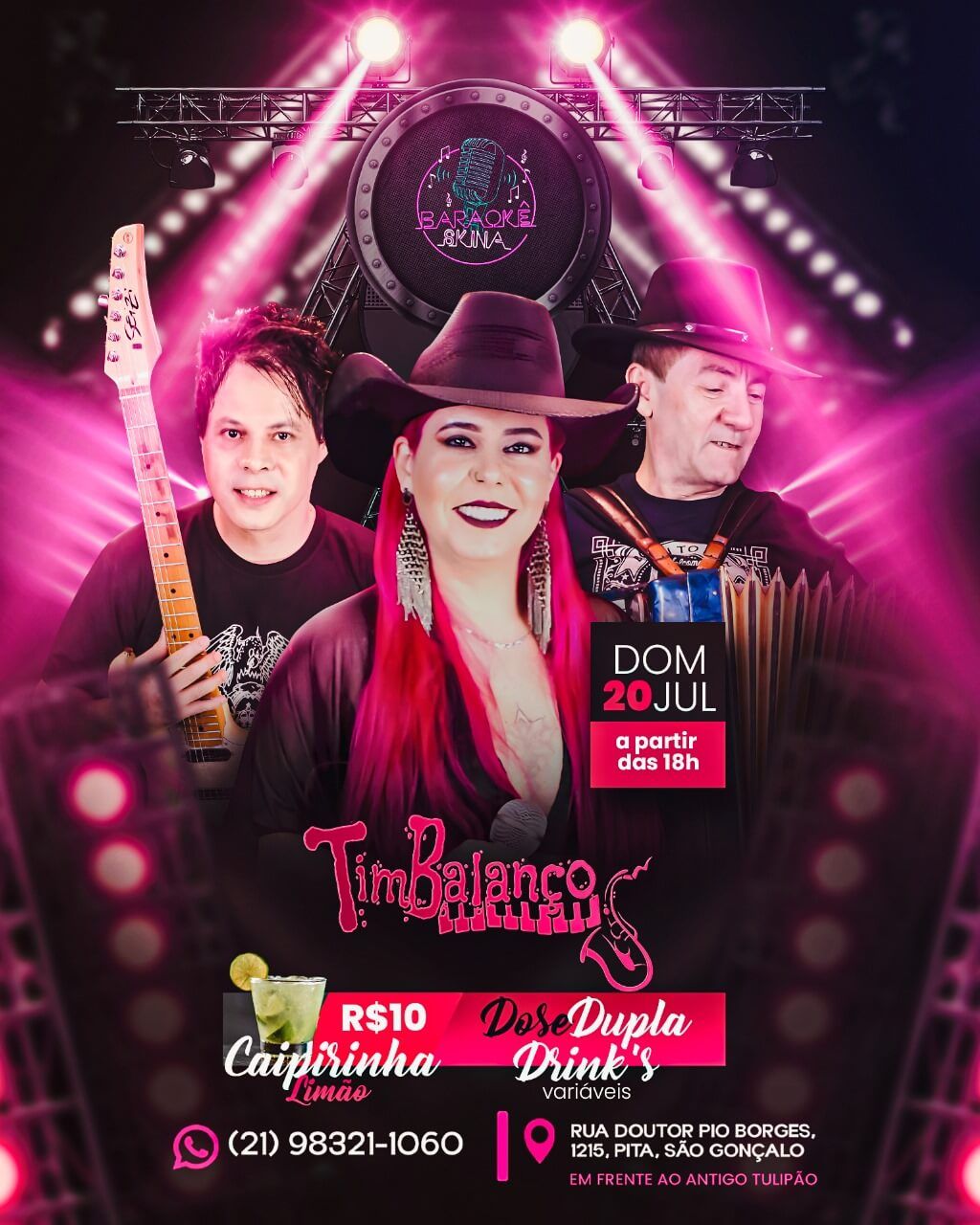 Vai rolar muito piseiro, forró, sertanejo, arrocha, axé, e muito mais neste domingo no Baraokê!