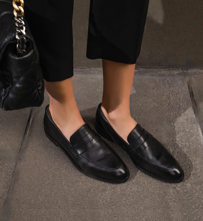 Nutcracker Black Leather Loafers | Bared Footwear