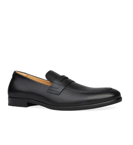 Electrum Black Leather Loafers | Bared Footwear