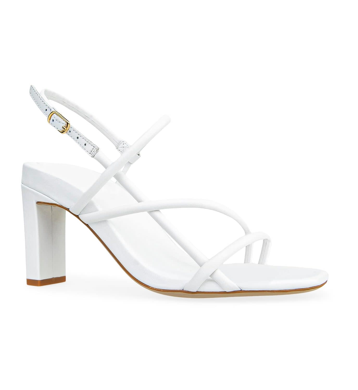 Godwit White Leather High Heels | Bared Footwear