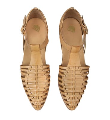 Honeyguide Tan Leather Flat Sandals | Bared Footwear