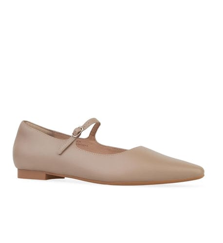 Inca Taupe Leather Ballet Flats | Bared Footwear