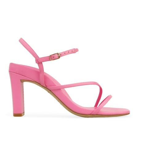 Minivet Bubblegum Pink Leather High Heels | Bared Footwear