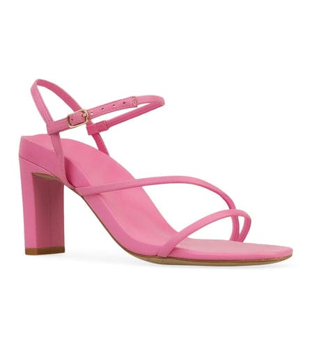 Minivet Bubblegum Pink Leather High Heels | Bared Footwear