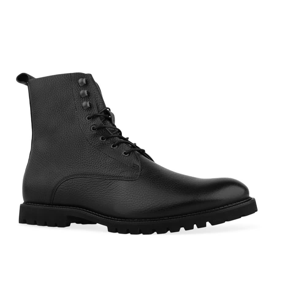 Selenium 2 Black Pebbled Leather Boots | Bared Footwear