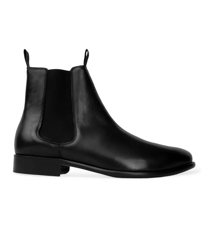 Thallium Black Leather Boots | Bared Footwear