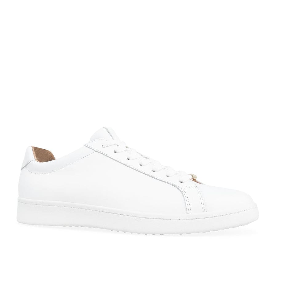 Whimbrel White Leather & Gold Star Sneakers | Bared Footwear