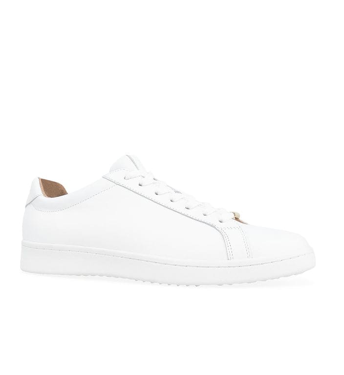 Whimbrel White Leather & Gold Star Sneakers | Bared Footwear