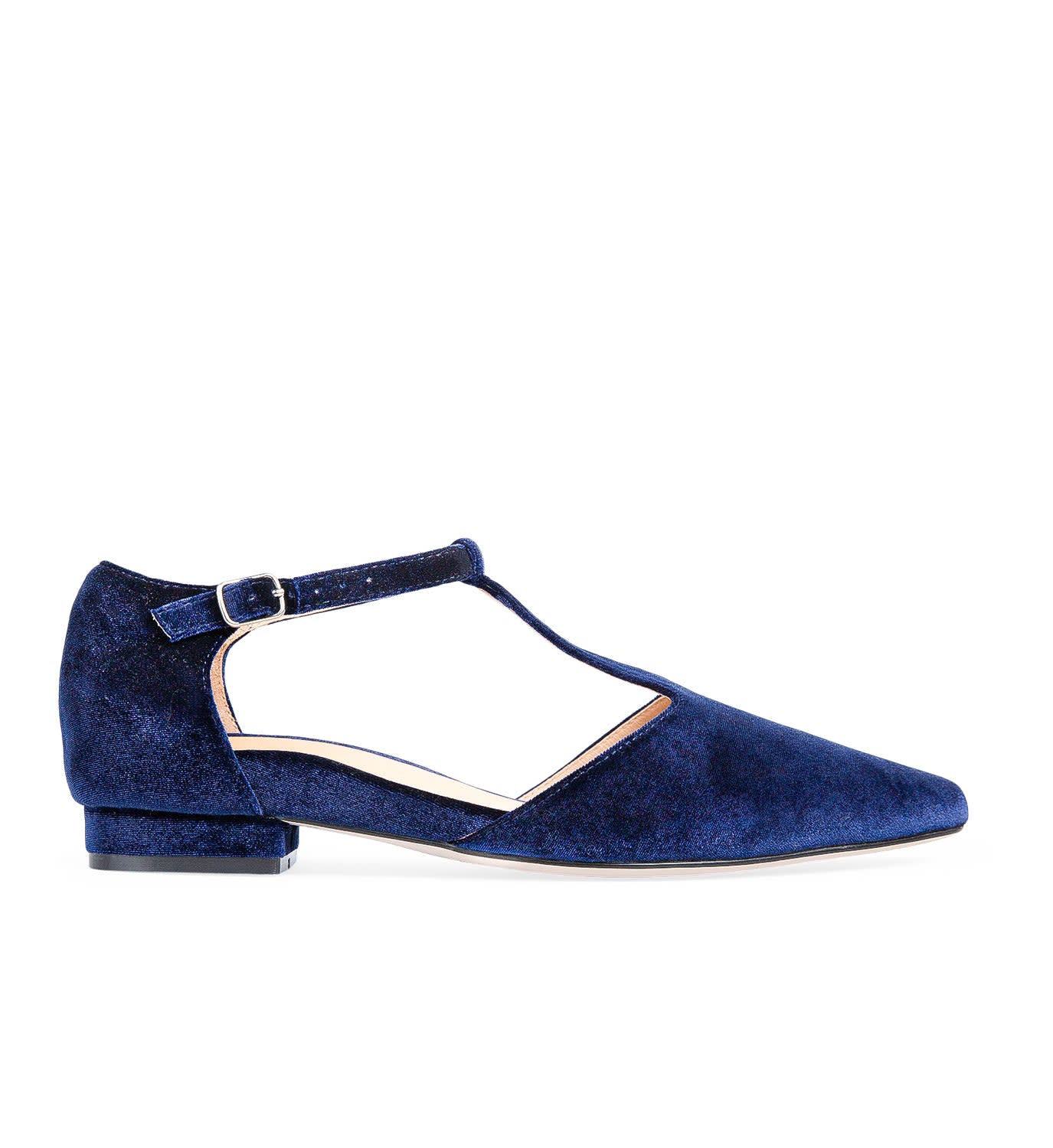 Avocet Blue Velvet Ballet Flats | Bared Footwear