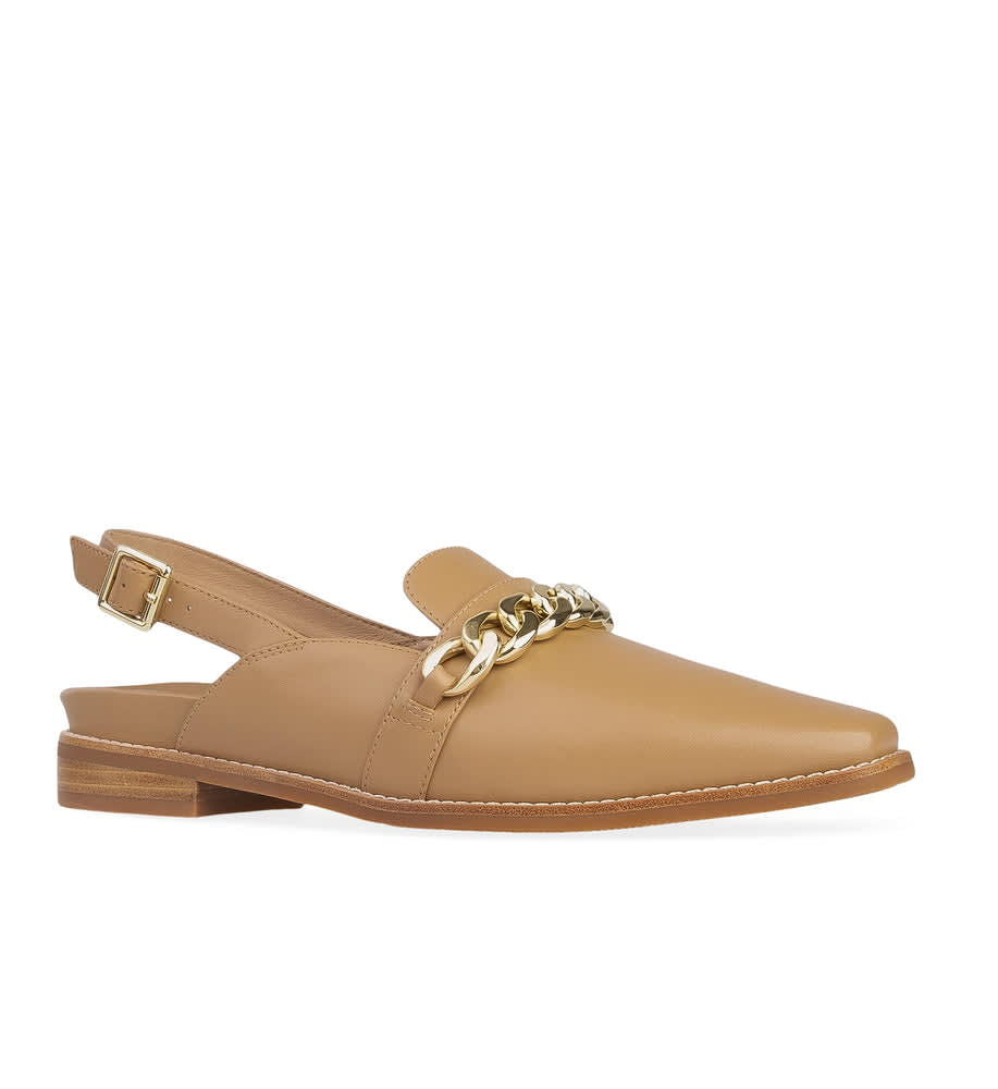 Baza Latte Leather Loafers | Bared Footwear