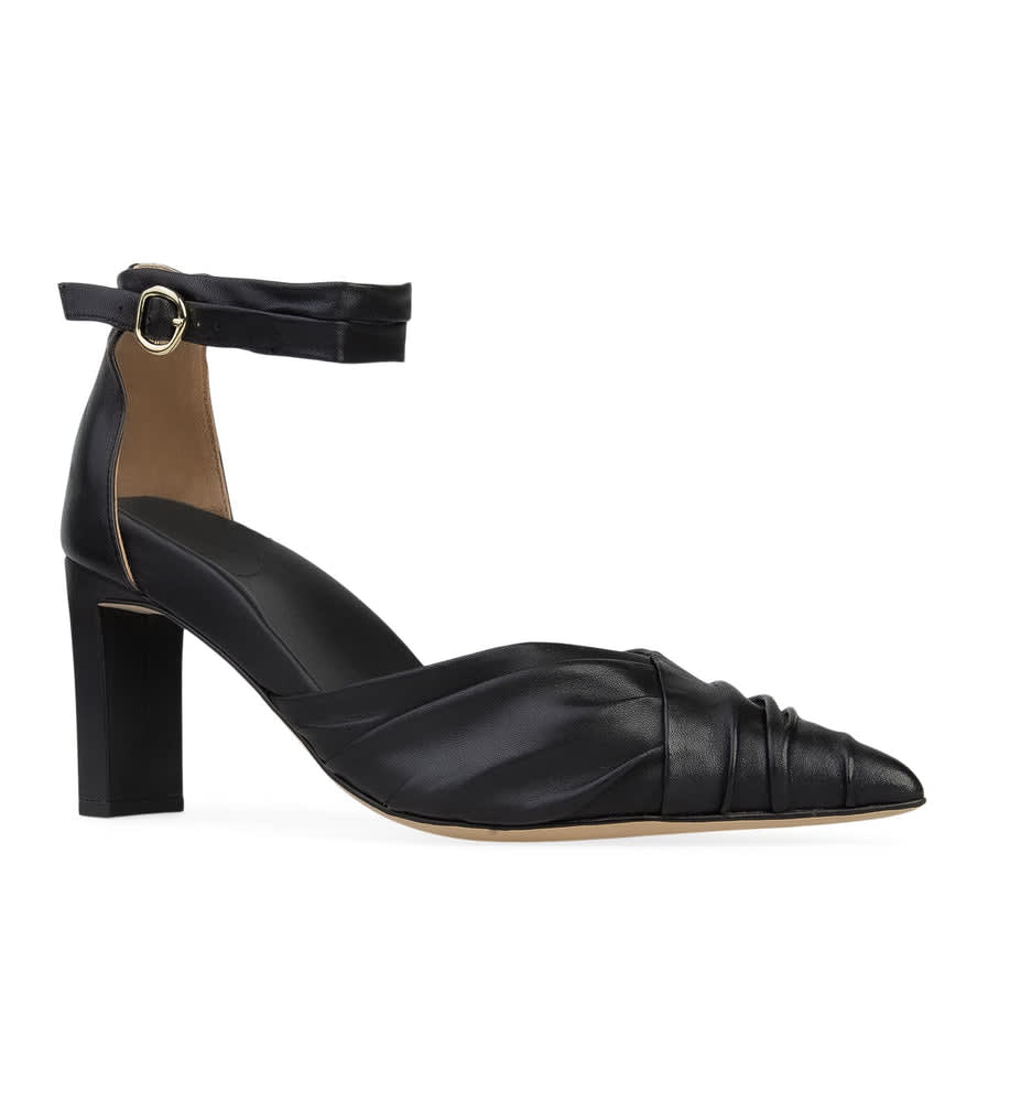 Becard Black Leather High Heels | Bared Footwear