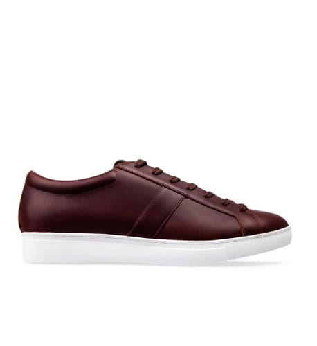 Lead Chocolate Leather Sneakers | Bared Footwear