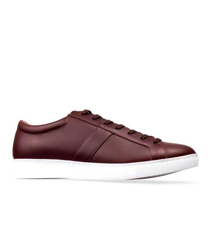 Lead Chocolate Leather Sneakers | Bared Footwear