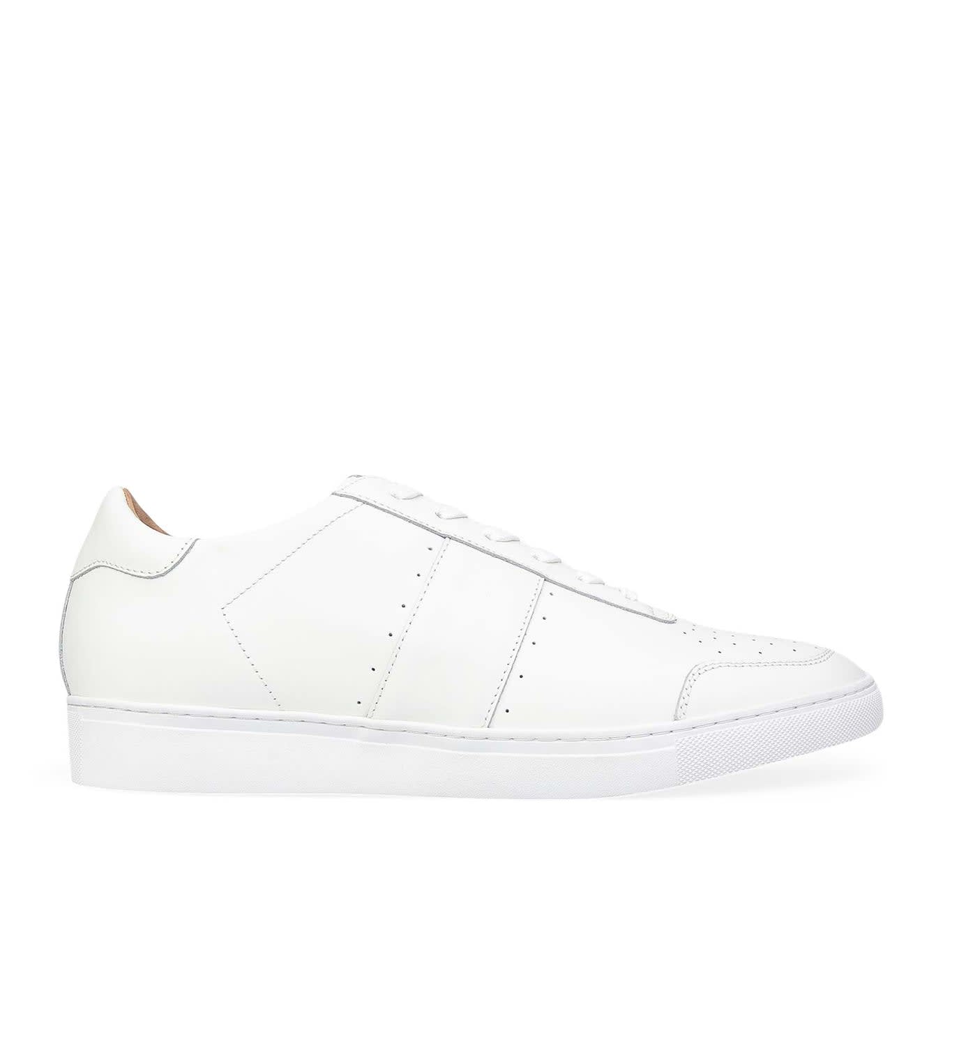 Magnox White Leather Men's Sneakers | Bared Footwear