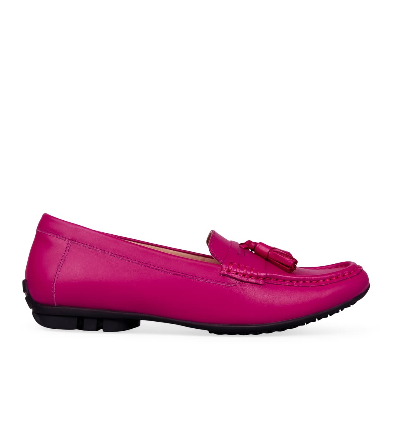 Puffin 2 Pink Leather Loafers | Bared Footwear