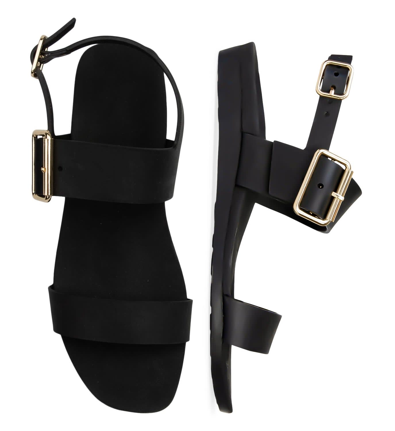 Sanderlings Midnight Rubber Flat Sandals Bared Footwear