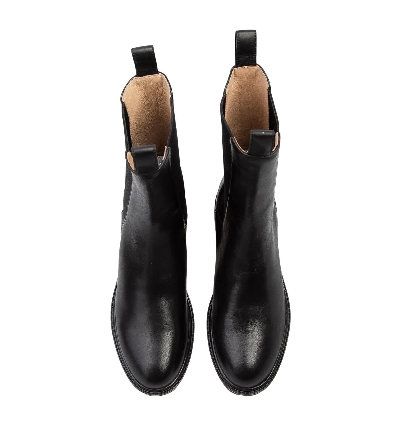 Tapaculo Black Leather Flat Boots | Bared Footwear