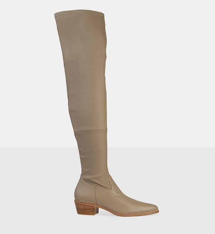 Woodstar Almond Stretch Leather Heeled Boots