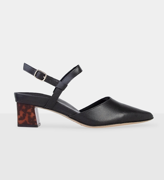 Marabou Black MIRUM® Plant-Based Vegan Low Heels