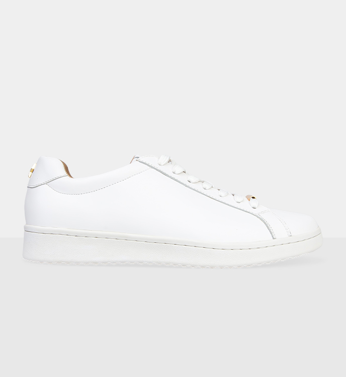 Whimbrel White Leather & Gold Star Sneaker