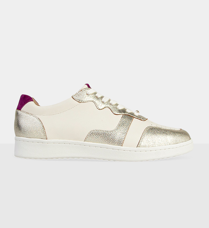 Gadwall Ecru & Soft Gold Leather Sneakers