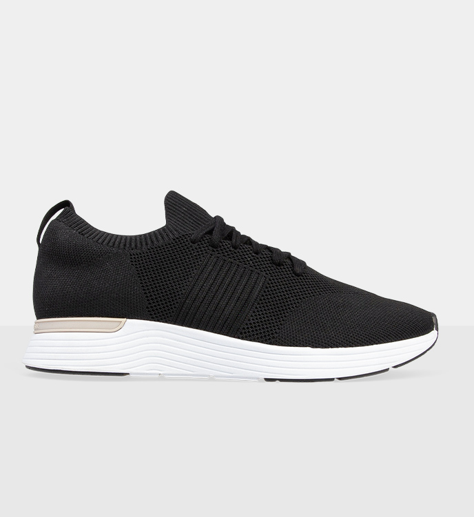 Jinzo Black Knit Sneakers