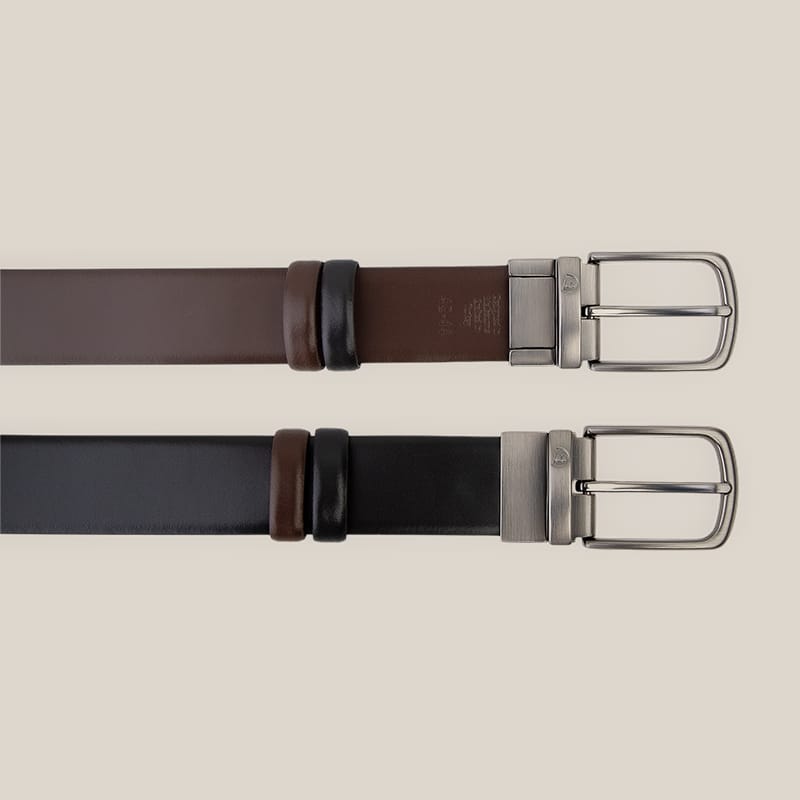 Reversible Belt Black & Chocolate Leather