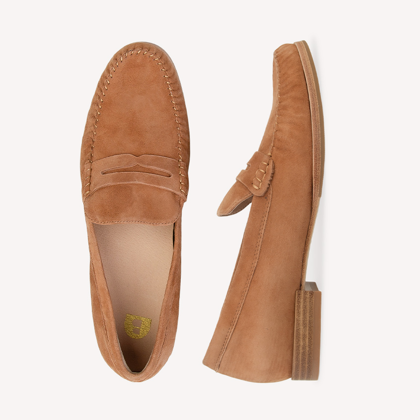 Broadbill Tan Suede Loafers