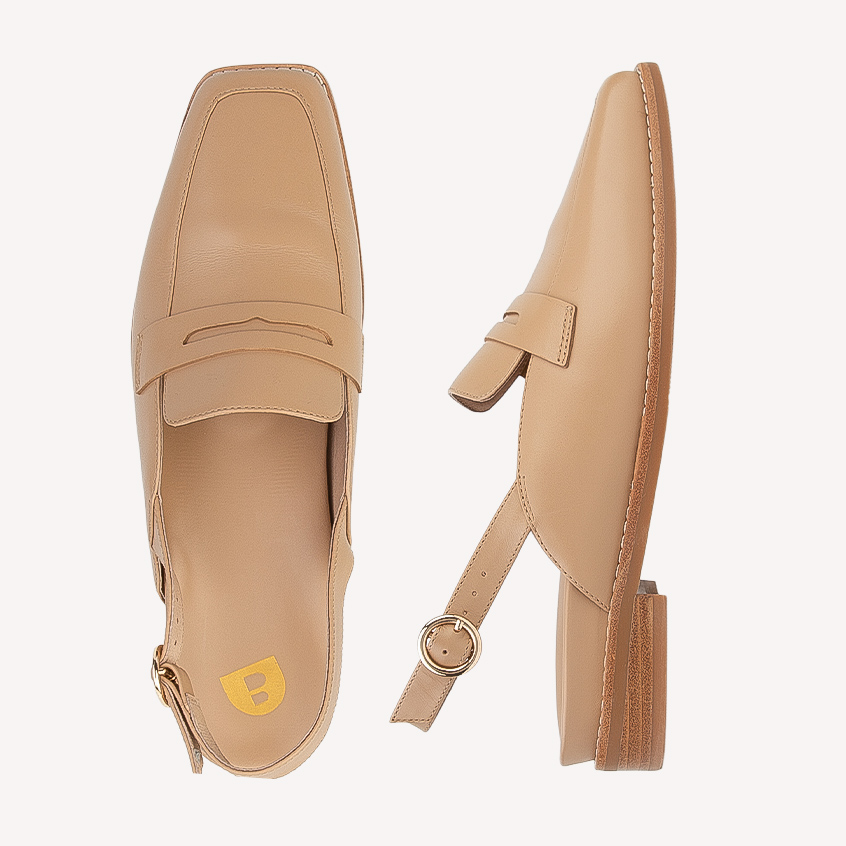 Macaw Latte Leather Loafers