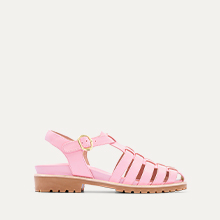 Bittern Baby Pink Leather Chunky Sandals