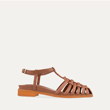 Mejiro Tan Leather Sandals