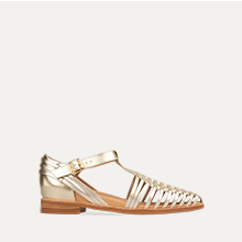 Honeyguide Gold Leather Sandals