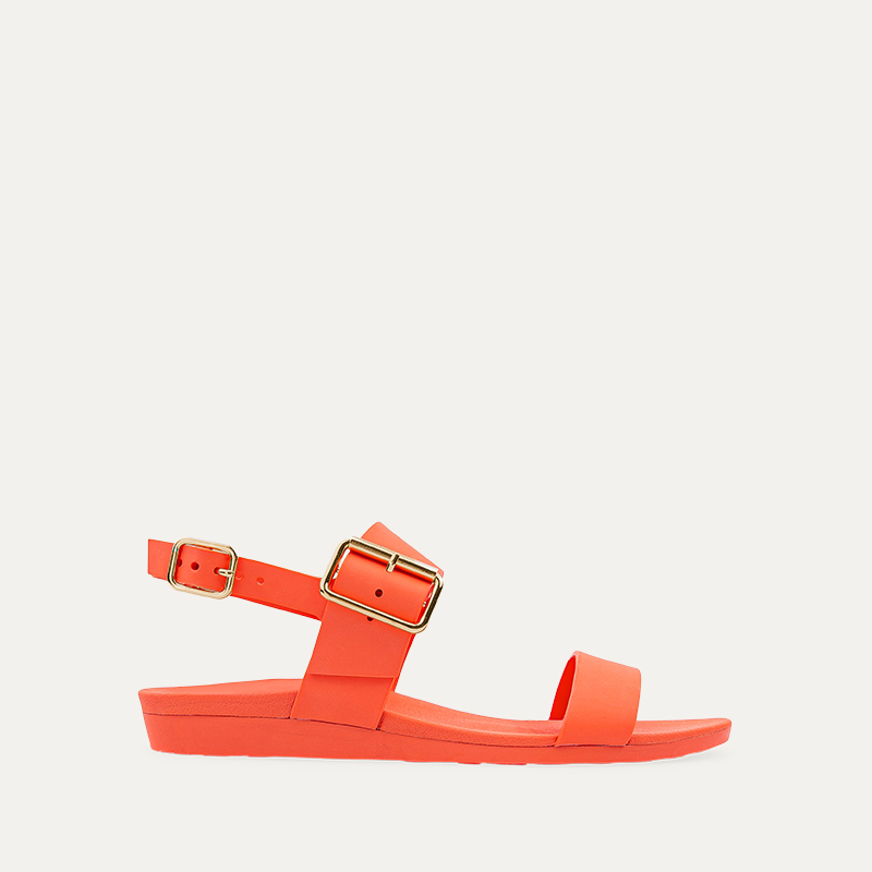 Sanderlings Papaya Rubber Flat Sandals