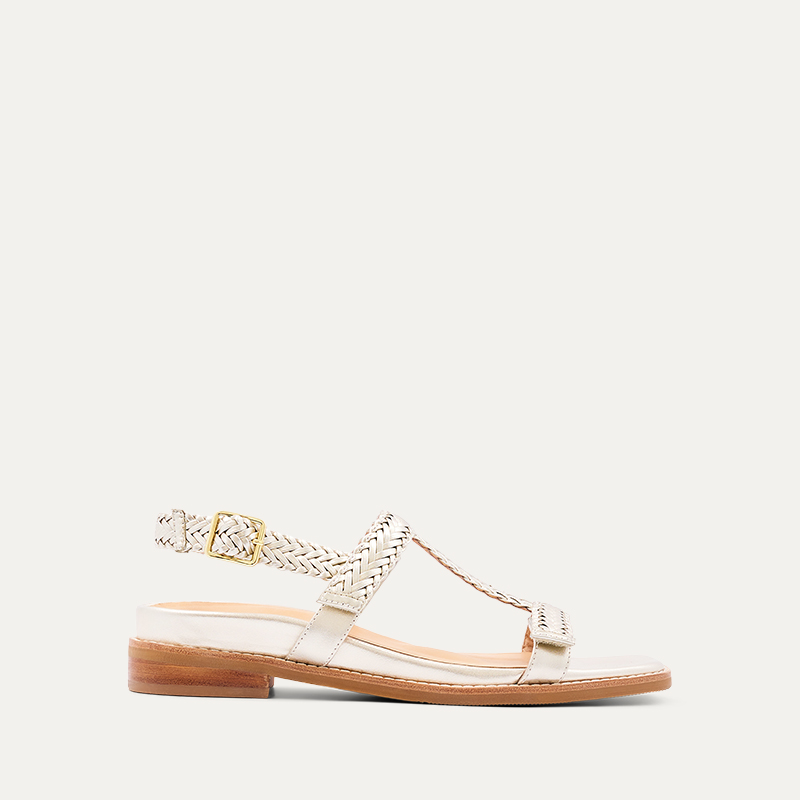 Anhinga Soft Gold Leather Sandals