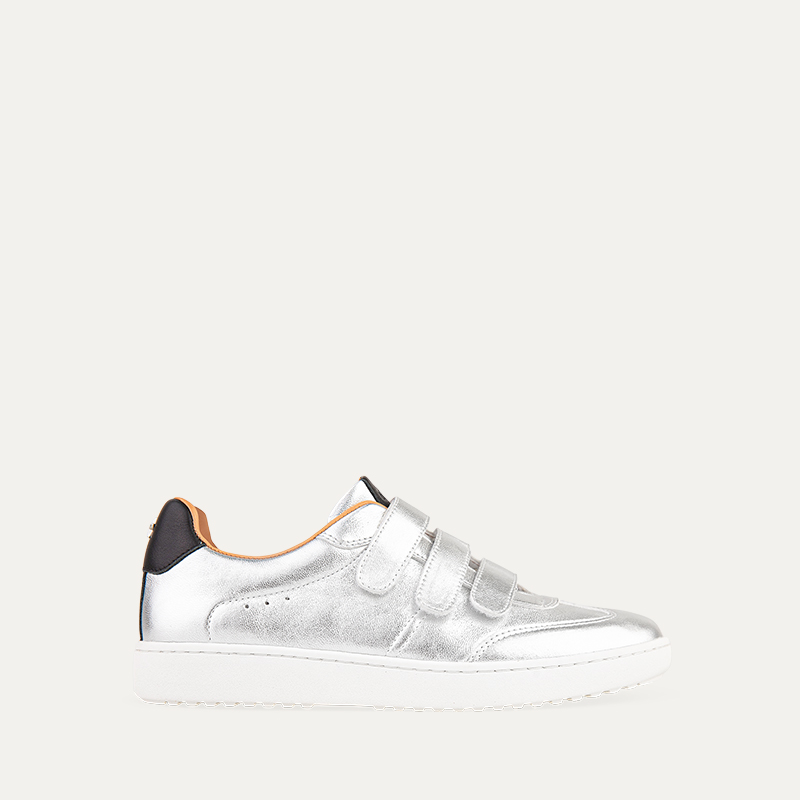Grandala Silver Leather Sneakers