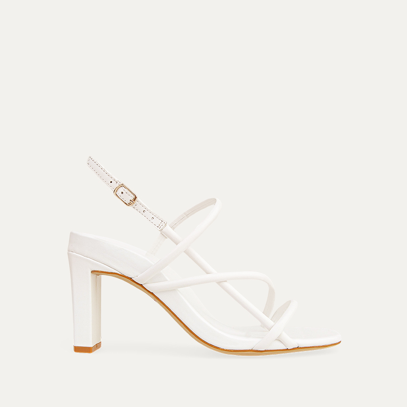 Godwit  White Leather High Heels