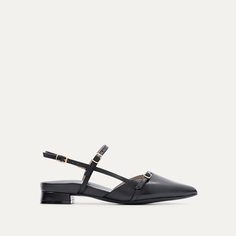 Firecrown 2 Black Leather Flats