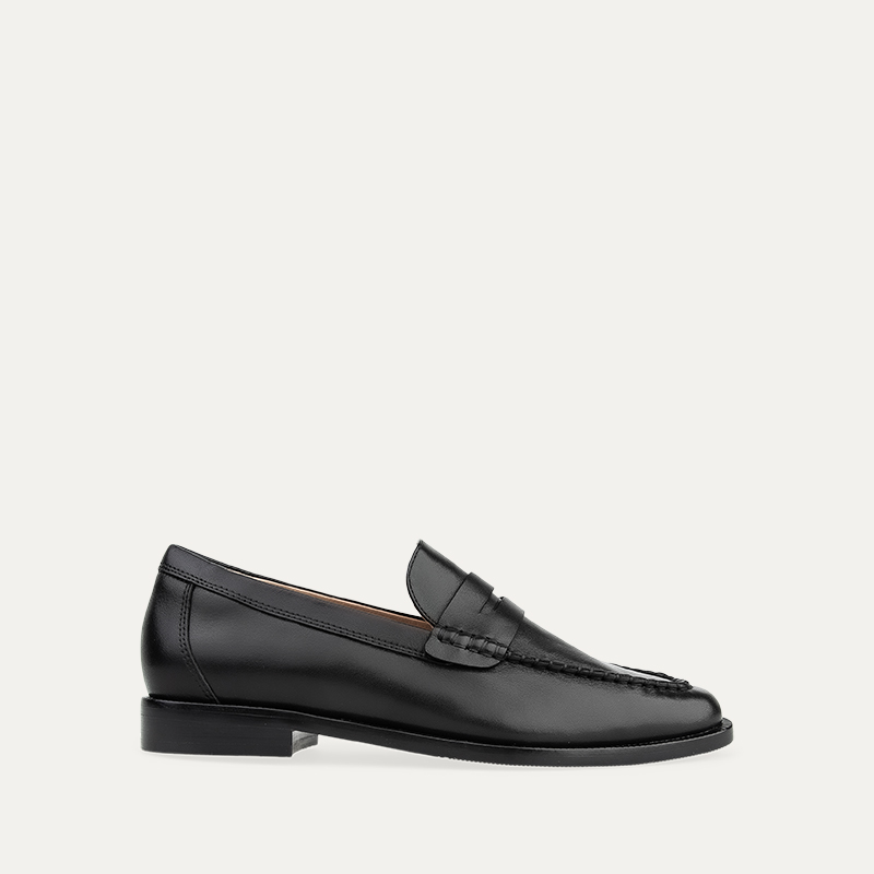 Maleo Black Leather Loafers