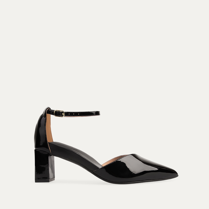 Buteo Black Patent Leather High Heels