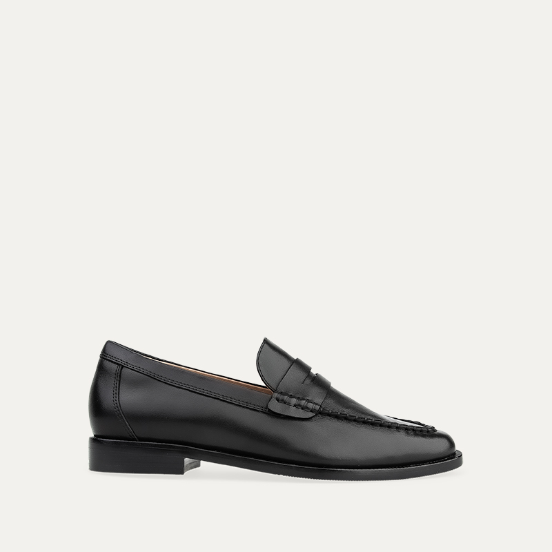 Maleo Black Leather Loafers