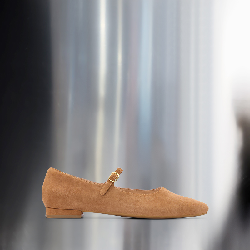 Palmchat Cinnamon Tan Suede Ballet Flats