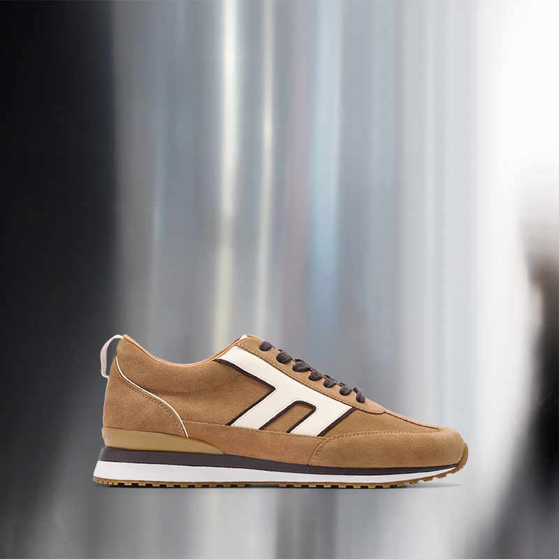 Stork Tan Suede & Leather Sneakers