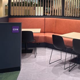 Corporate office revamp: custom banquette seating at William Angliss Institute