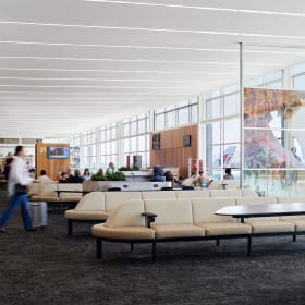 Woods Bagot Selects Napoli Silicone Upholstery for Adelaide Airport Passenger Experience Enhancement Projects