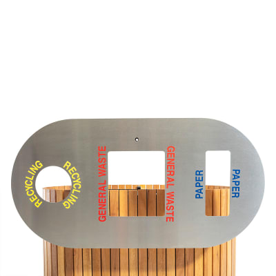 Mandalay Triple Litter Bin Custom Signage 2