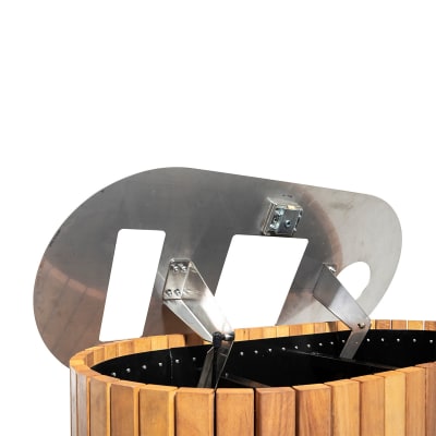 Mandalay Triple Litter Bin Gas Strut Detail