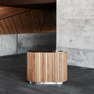 Mandalay Triple Litter Bin Hardwood