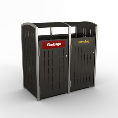 Brighton Bin Housing Double - Charcoal Detail