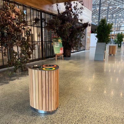 Avoca Litter Bin Triple - Burwood Brickworks