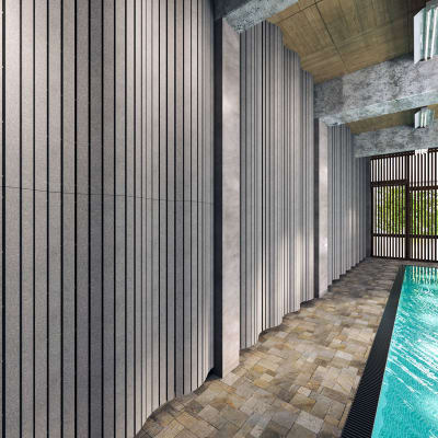 Curved Sticks Wide Pewter